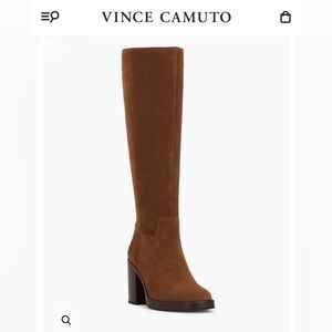 Vince Camuto Brown Suede Heeled Boots